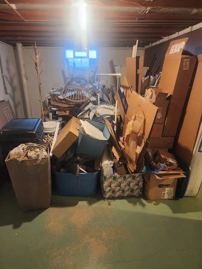 Roll-off dumpster container at job site for 8 Yard Dumpster Rental in Sarasota